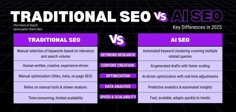 Traditional-SEO-vs-AI-SEO-infographics